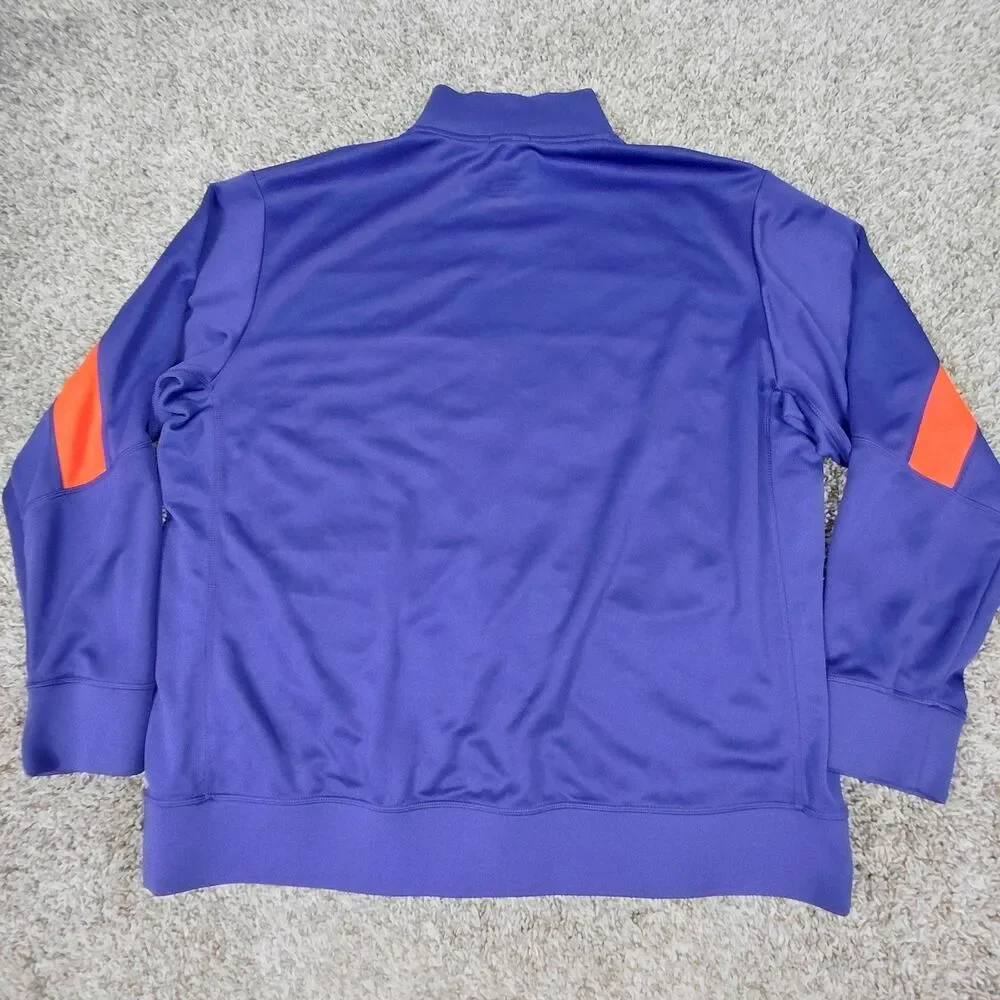 Nike Clemson Tigers Track Jacket Mens 2XL XXL Purple Full Zip Up Dri-Fit